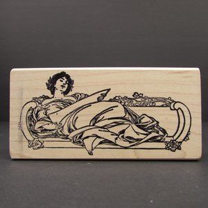 Magenta Canada Art Nouveau Reclining Beauty Stamp